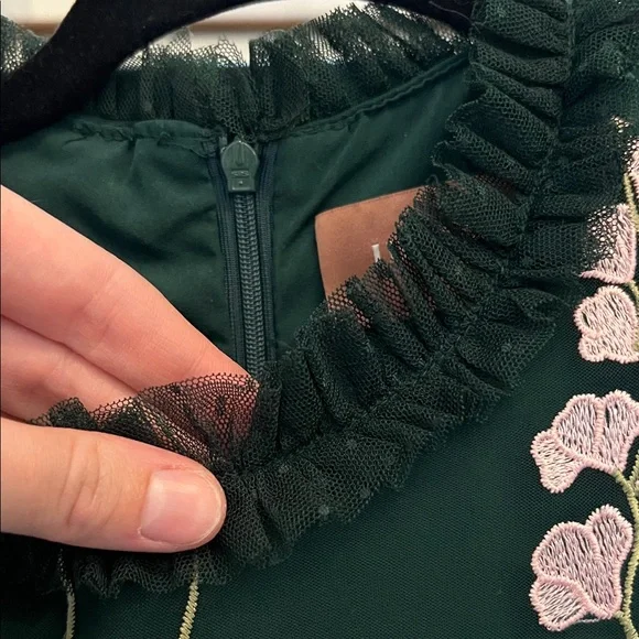 JessaKae Dark Green Multicolor Floral Formal Dress - Picture 4 of 6